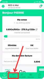 Suivi conso application RED et Moi