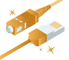 câble ethernet fibre