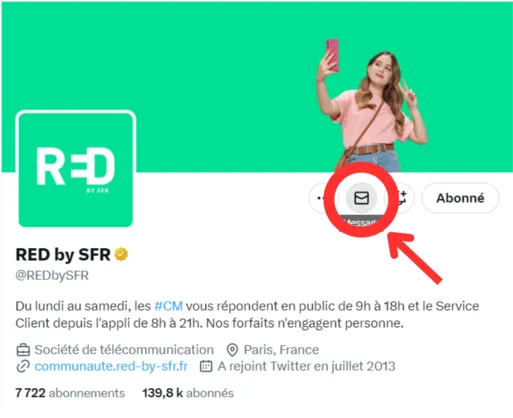 Comment contacter RED SFR sur Twitter