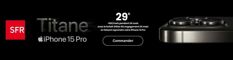 Bannière promotionnelle smartphones SFR à prix préférentiel