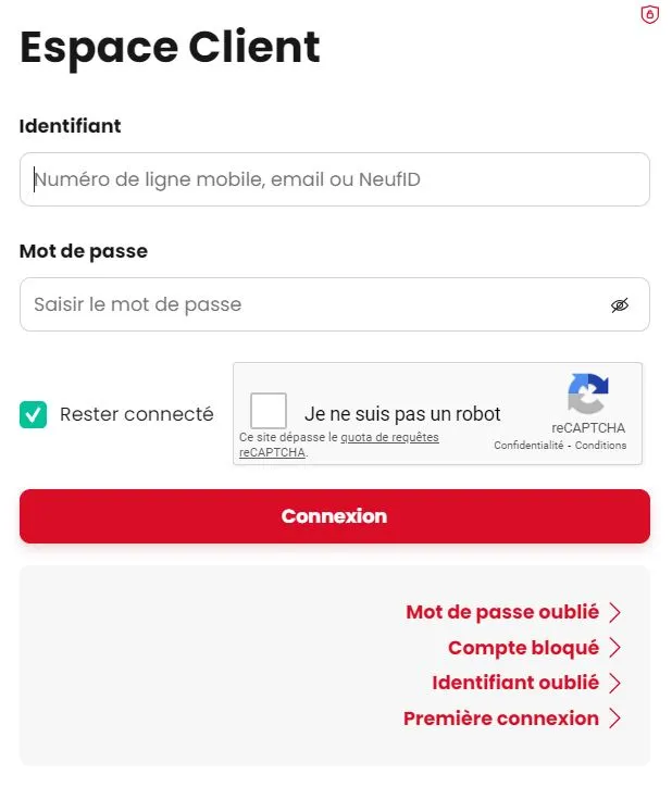 SFR espace client connexion