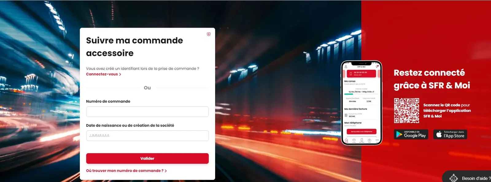 Suivi commande accessoire SFR
