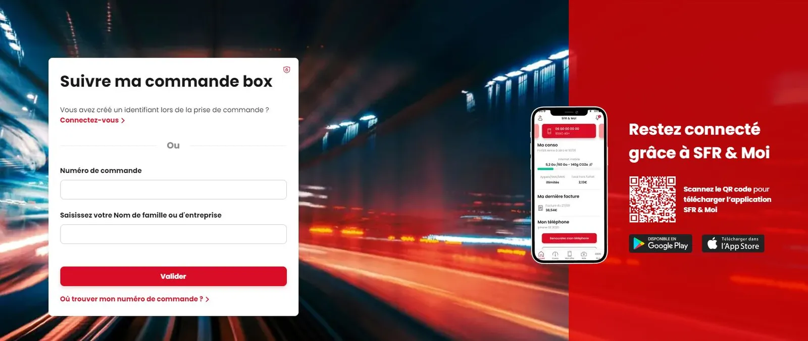 Suivi commande Box SFR