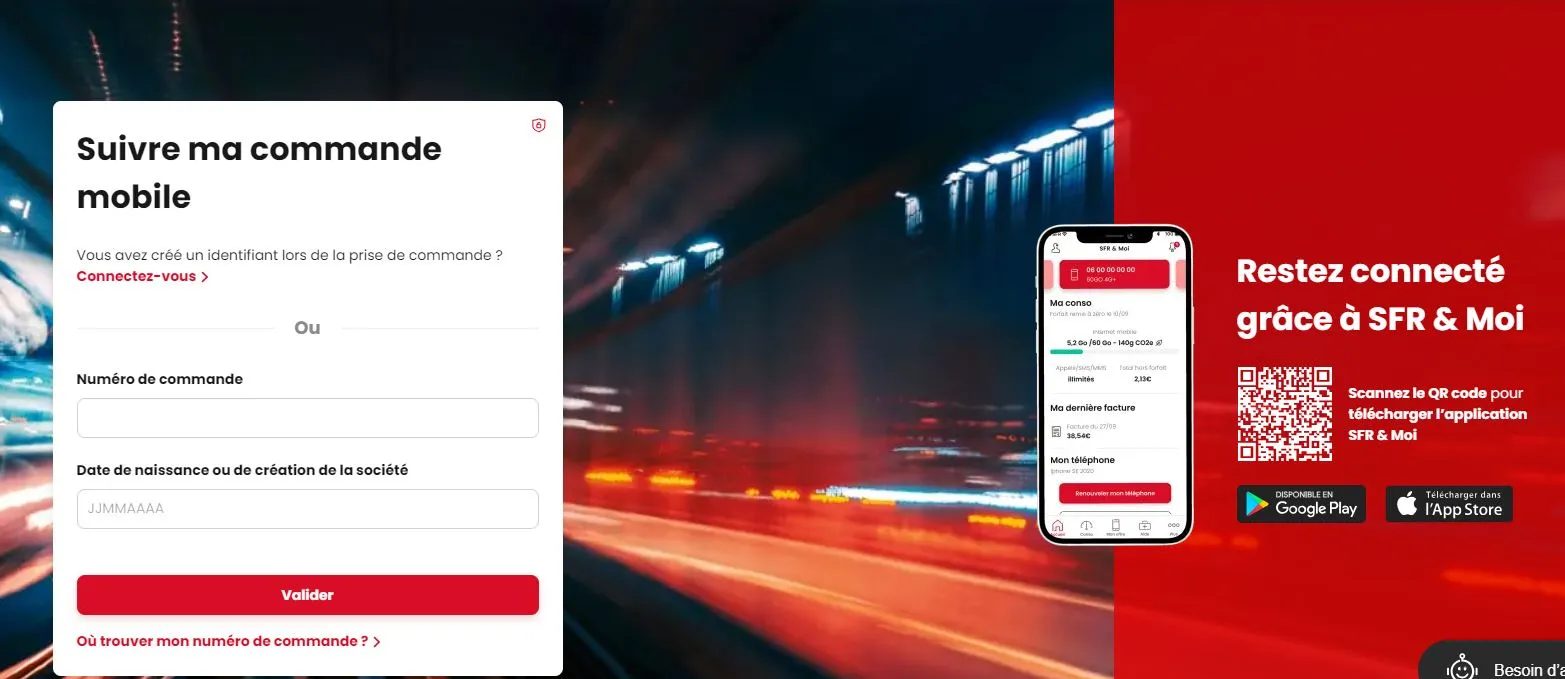 Suivi commande mobile SFR
